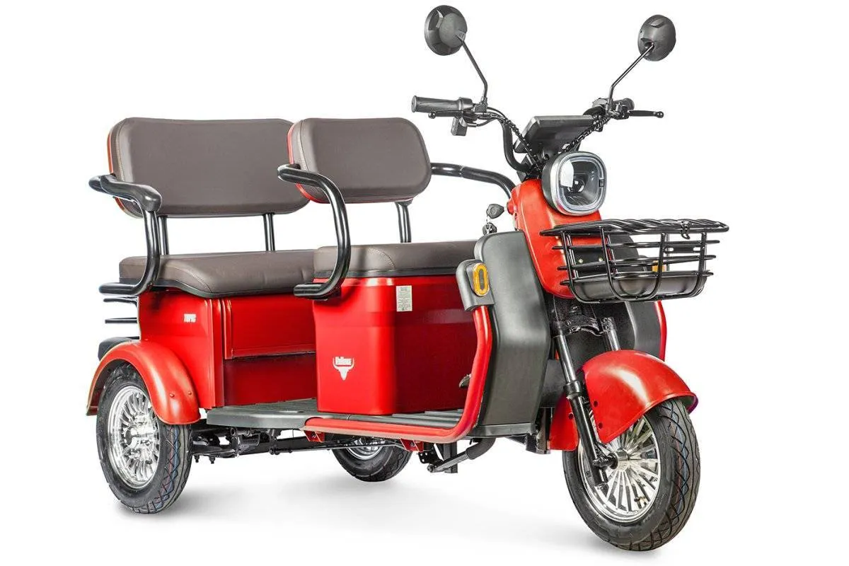 Электротрицикл Rutrike Топик пассажирский с корзиной