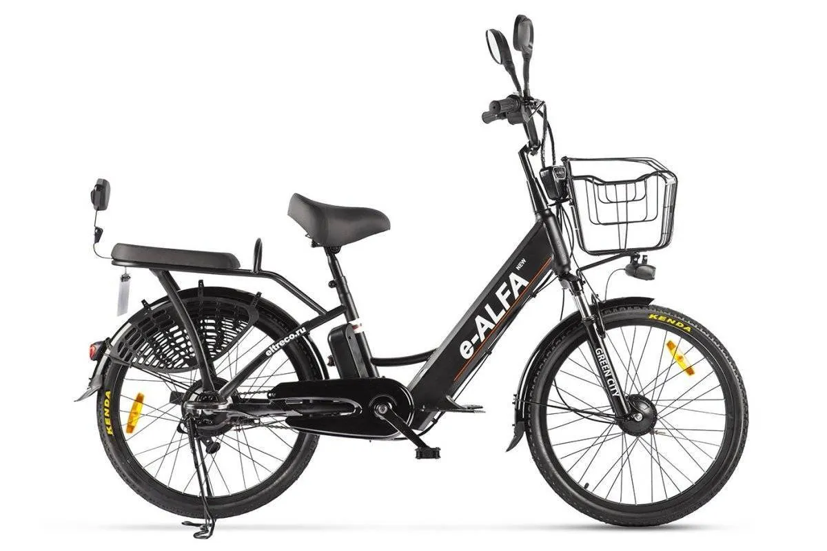 Электровелосипед Green City e-ALFA new с корзиной