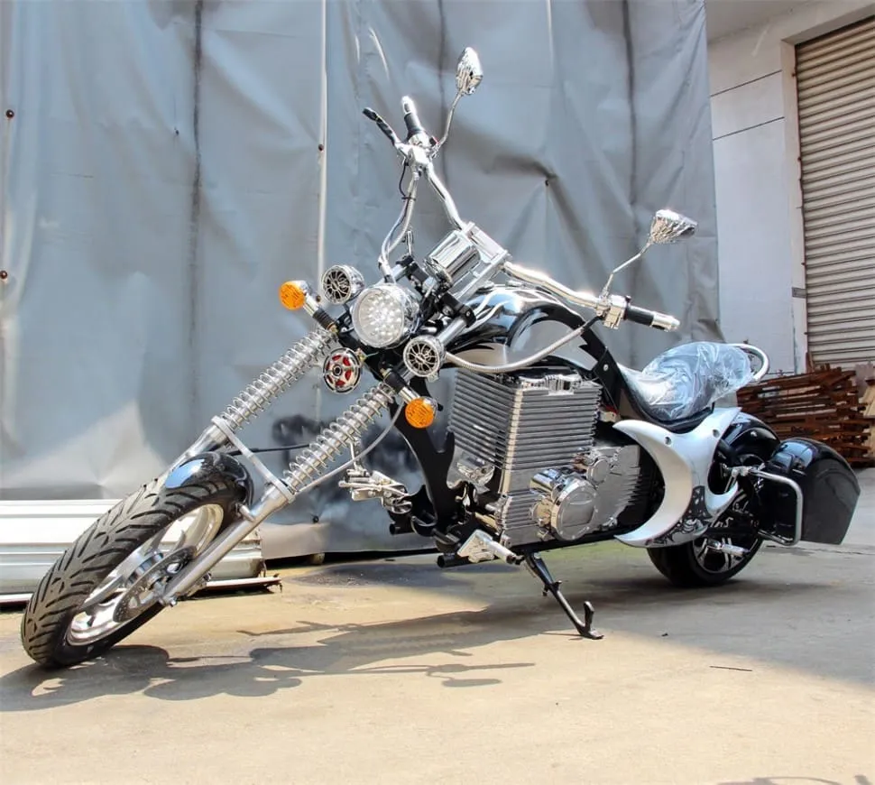 Электромотоцикл Green Camel Чоппер C200 (72V 3000W R15)