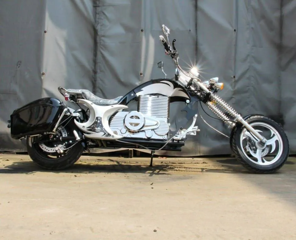 Электромотоцикл Green Camel Чоппер C200 (72V 3000W R15)