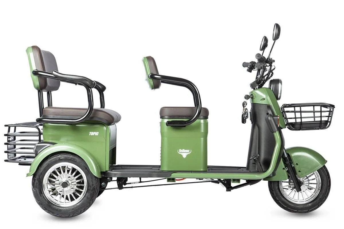 Электротрицикл Rutrike Топик пассажирский с корзиной