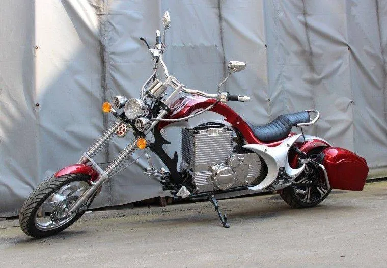 Электромотоцикл Green Camel Чоппер C200 (72V 3000W R15)