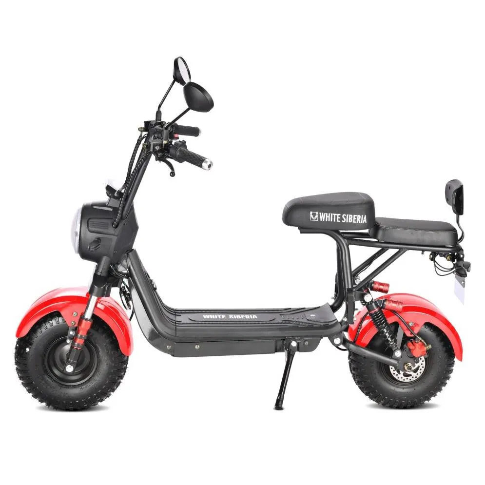 Электроскутер WHITE SIBERIA MINI R 2.0 1200W RED