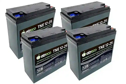 Комплект тяговых аккумуляторов Eltreco TNE12-25 (48V21A/H C3)
