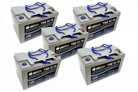 Комплект тяговых аккумуляторов Eltreco TNE12-75 (60V60A/H C3)