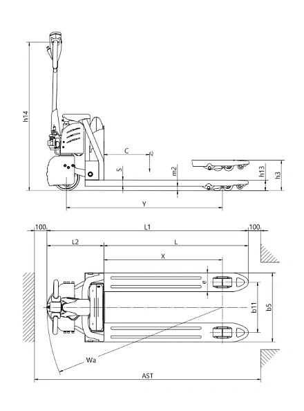 Электрическая Тележка OXLIFT CBD20E 2000 кг