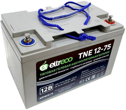 Тяговый аккумулятор Eltreco TNE12-75 (12V60A/H C3)