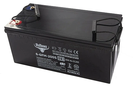 Тяговый гелевый аккумулятор RuTrike 6-GFM-200 (12V200A/H C20)