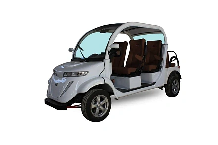 Гольфкар Elecar 5E-TIGARBO 4+2 (обивка коричневая, белые элементы)