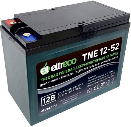 Тяговый аккумулятор Eltreco TNE12-52 (12V45A/H C3)