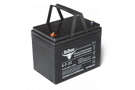 Тяговый гелевый аккумулятор RuTrike 6-F-33 (12V33A/H C20)