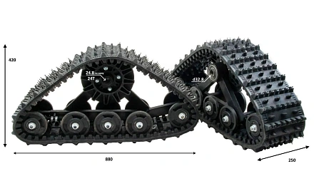 Зимний комплект для квадроциклов Motoland  ATV 200 (лыжи + гусеницы)
