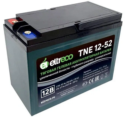 Тяговый аккумулятор Eltreco TNE12-52 (12V45A/H C3)