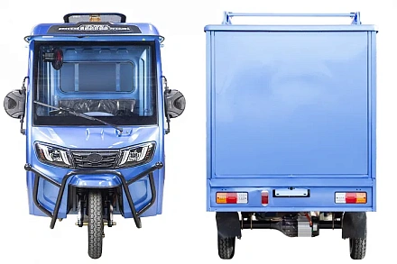 Грузовой электротрицикл Rutrike КАРГО Кабина Дуал обогрев 1500 60V1000W