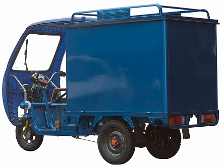 Грузовой электрический трицикл с кабиной Силач-500