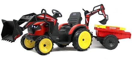 Детский электромобиль экскаватор-погрузчик Rivertoys A777MP