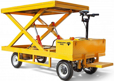 Платформенная тележка электрическая Rutrike ПЛИТА ЛИФТЕР 2500