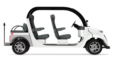 Гольфкар Elecar 5E-TIGARBO 4+2 (обивка черная, белые элементы)