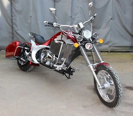 Электромотоцикл Green Camel Чоппер C200 (72V 3000W R15)