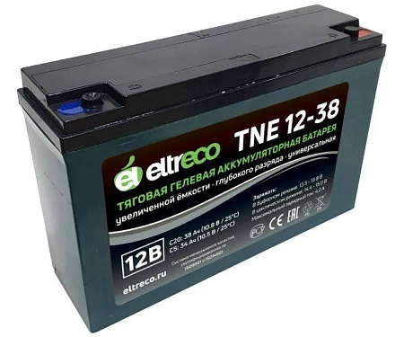 Тяговый аккумулятор Eltreco TNE12-38 (12V32.5A/H C3)