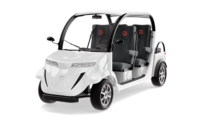 Гольфкар Elecar 5E-TIGARBO 4+2 (обивка коричневая, белые элементы)