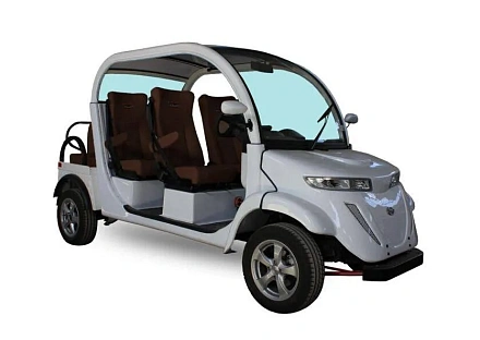 Гольфкар Elecar 5E-TIGARBO 4+2 (обивка коричневая, белые элементы)