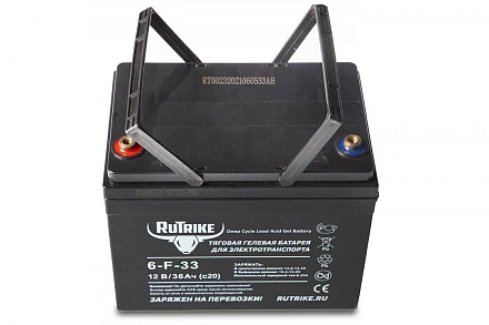Тяговый гелевый аккумулятор RuTrike 6-F-33 (12V33A/H C20)