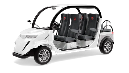 Гольфкар Elecar 5E-TIGARBO 4+2 (обивка черная, белые элементы)